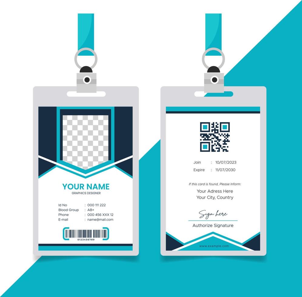 ID Card design template. Suitable for companies, corporates, offices and many other of business purposes. vector