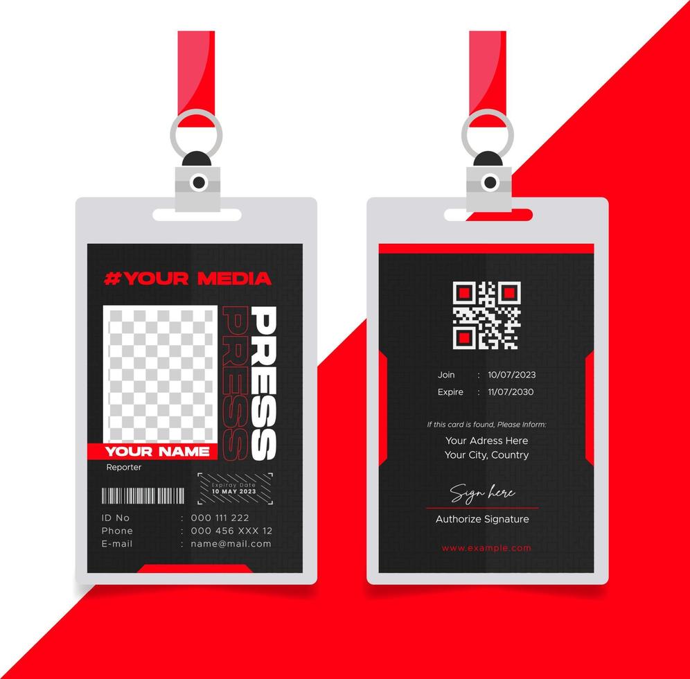 ID Card design template. Suitable for companies, corporates, offices and many other of business purposes. vector