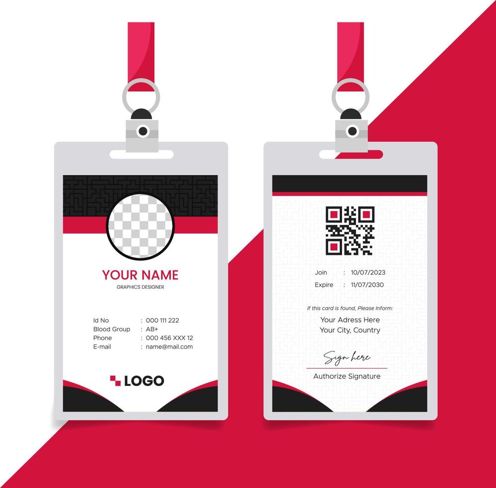 ID Card design template. Suitable for companies, corporates, offices and many other of business purposes. vector