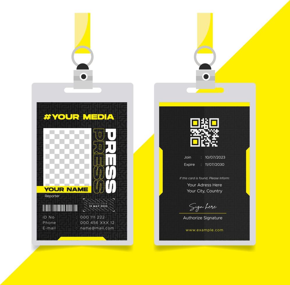 ID Card design template. Suitable for companies, corporates, offices and many other of business purposes. vector