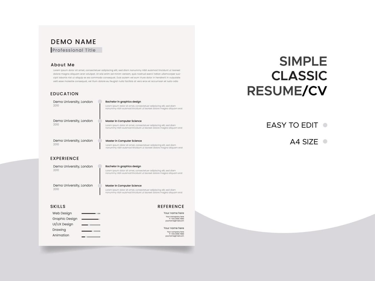 Resume template, Minimalist resume cv template, Professional jobs resumes  vector. 12717340 Vector Art at Vecteezy