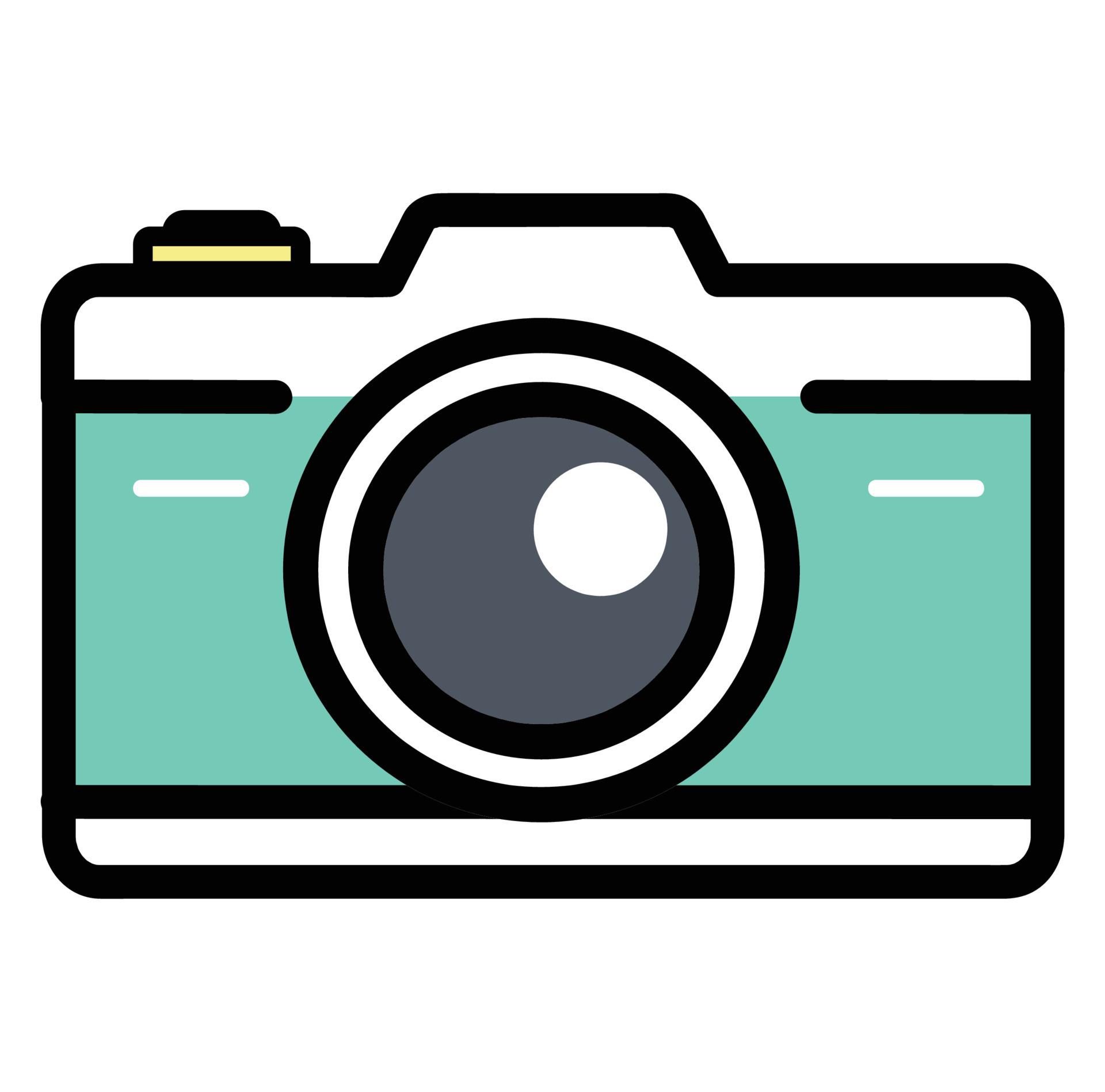 Camera green icon Flat sign 12717411 Vector Art at Vecteezy