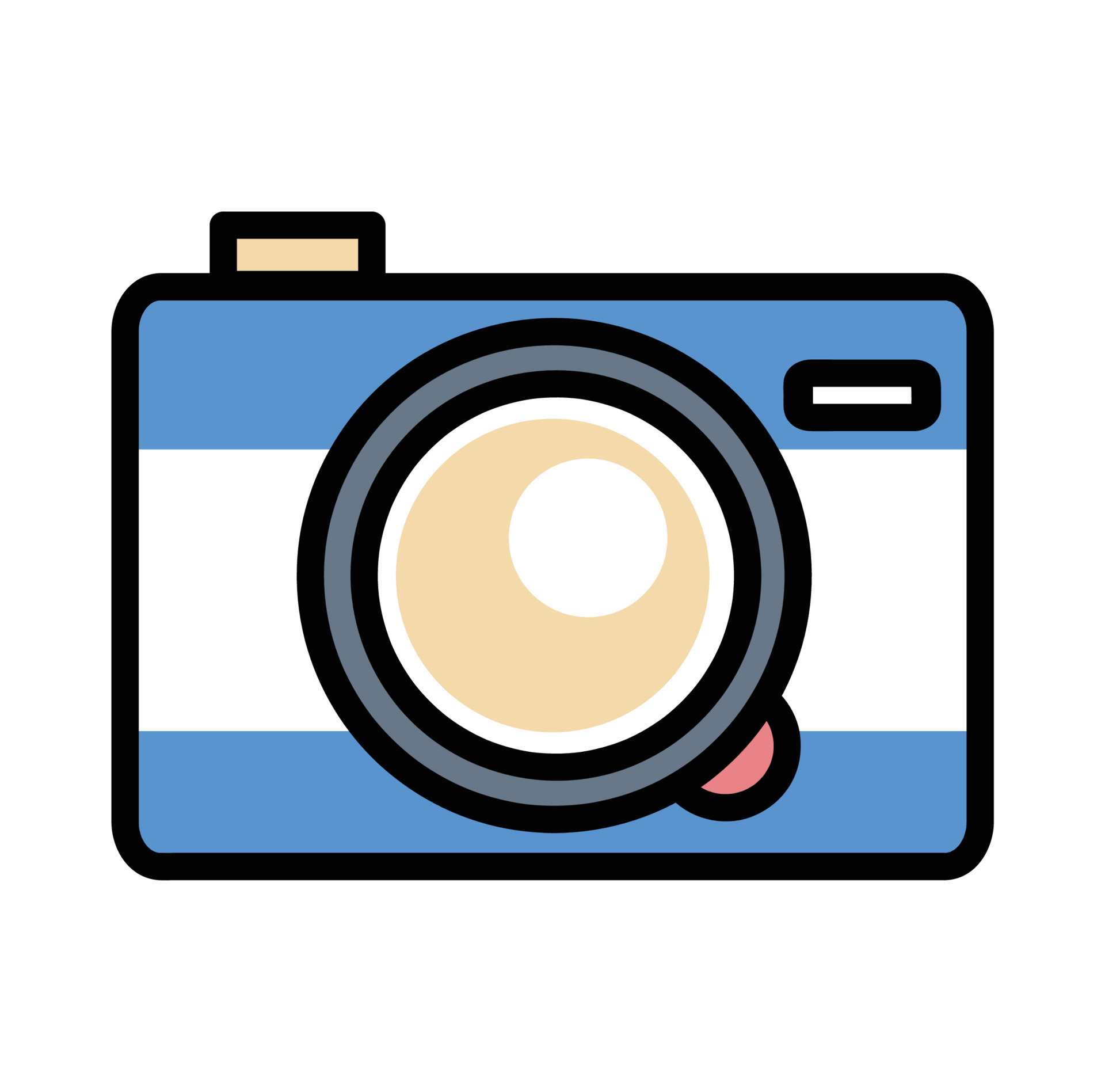 Camera blue icon Flat sign 12717413 Vector Art at Vecteezy