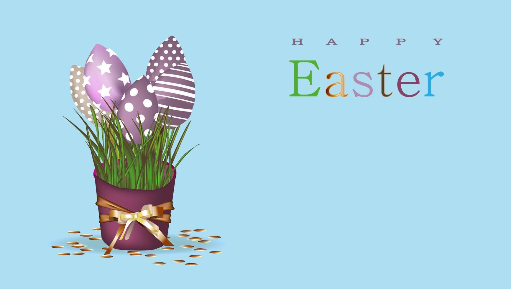 Greeting card with tulips. Easter greeting design. Fabric flowers. Christ is risen. White Background Bouquet vector