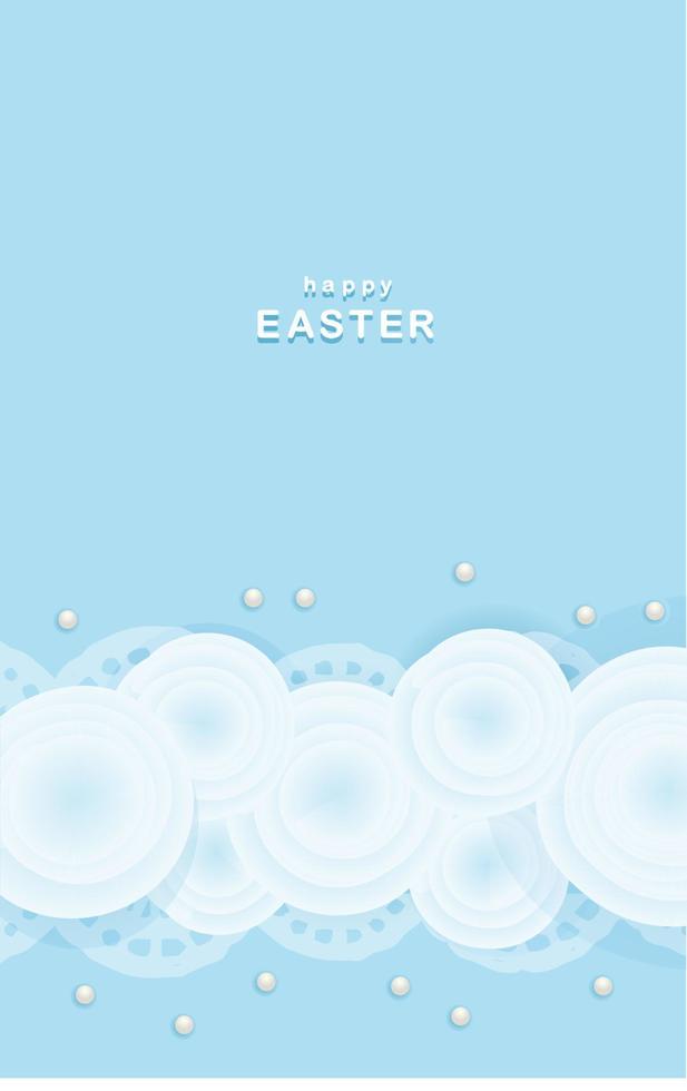 tierno fondo de pascua. tarjeta de felicitación o pancarta. tener un buen fin de semana. vacaciones de primavera. Felices Pascuas. las flores son azules vector