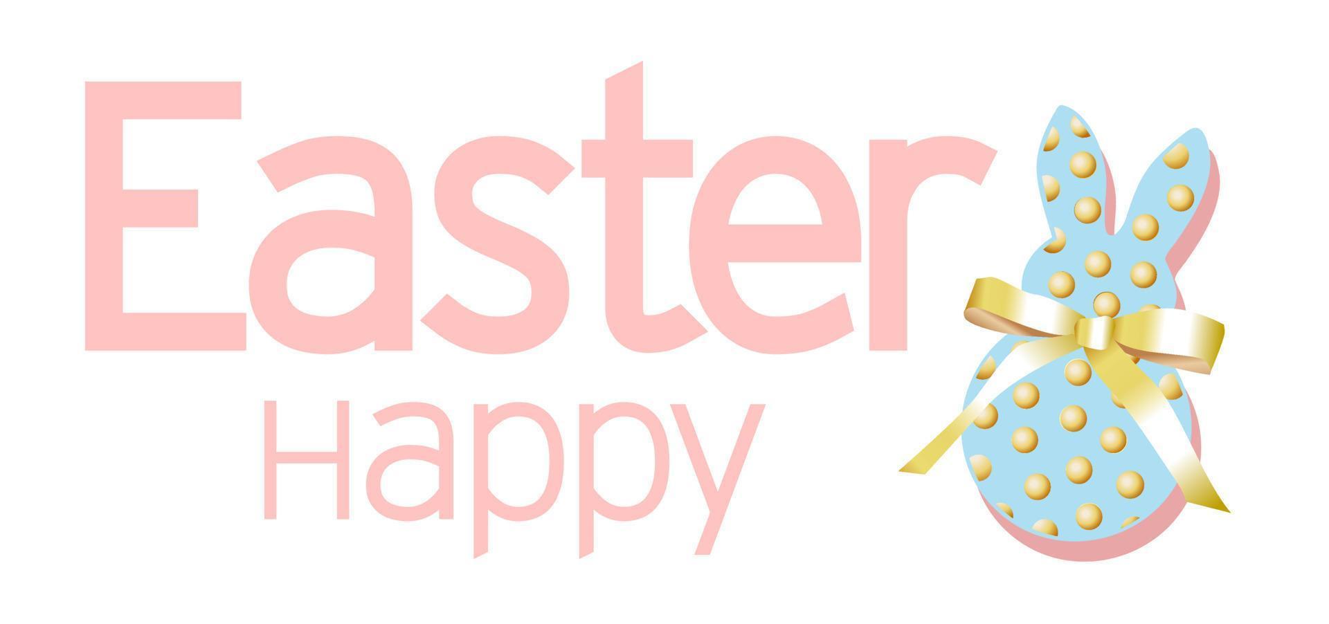 Happy easter background with realistic decorated beads and cute doodles. Greeting card trendy design. Invitation template. Vector illustration for you poster or flyer. Rabbit toy. LIGHT EASTER