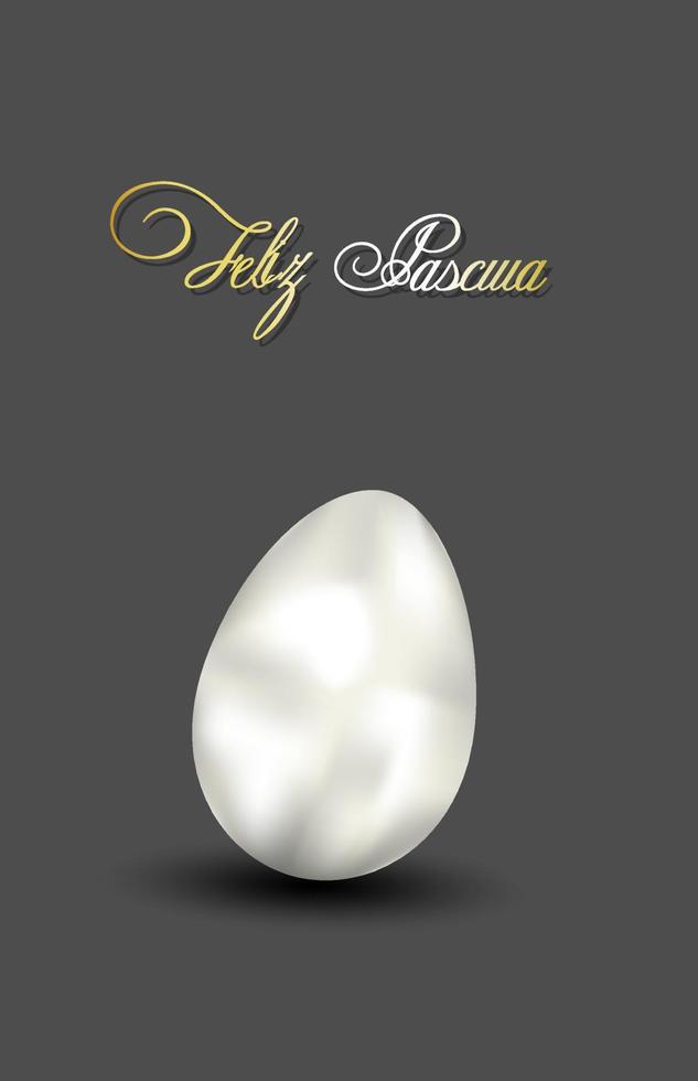 Easter horizontal banner, greeting card, poster. Spanish translation Happy Easter vector