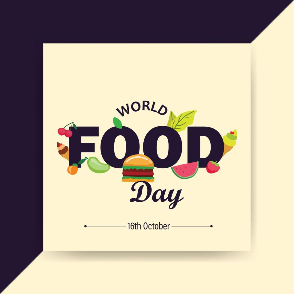 world food day banner design vector