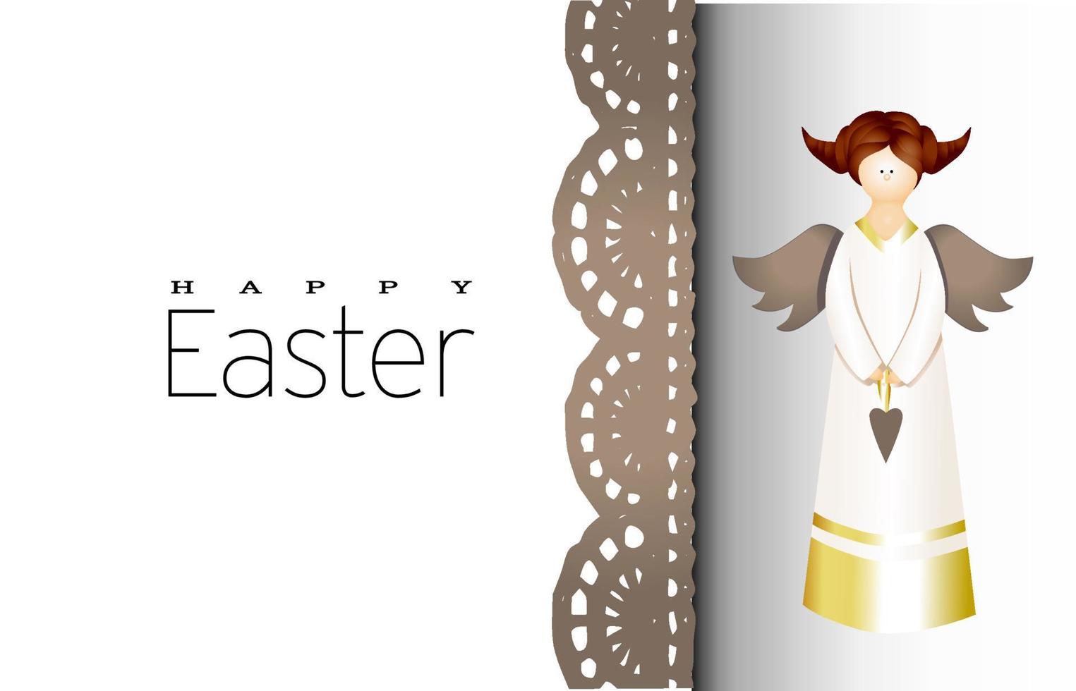 Easter card. Banner or poster for Easter. Translation from Russian Happy Easter. vector