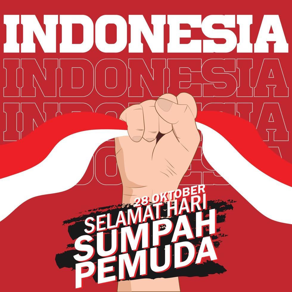 poster Sumpah Pemuda 28 Oktober vector