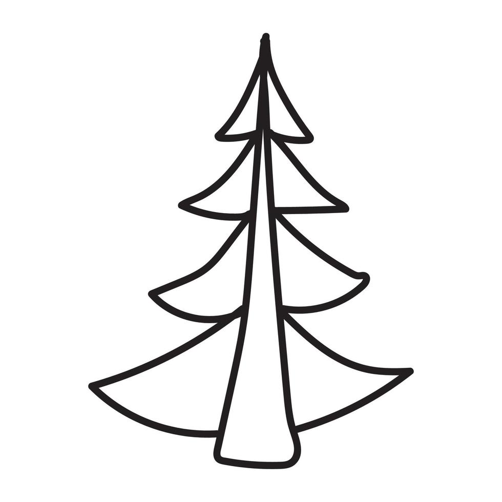 cute abstract conifer pine fir christmas needle trees vector