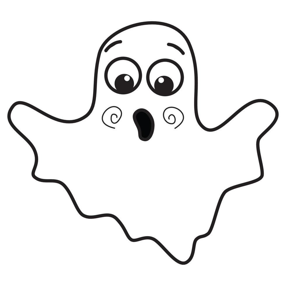 Vector illustration ghost. Mystery character. Cartoon style of  illustration. Trick or treat. Dark party symbol. Scary ghost. 12717925  Vector Art at Vecteezy