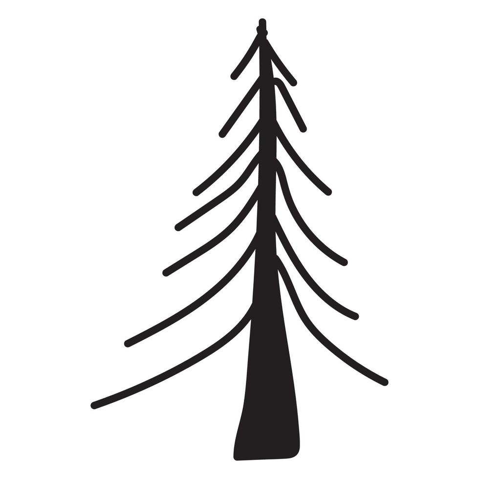 cute abstract conifer pine fir christmas needle trees vector
