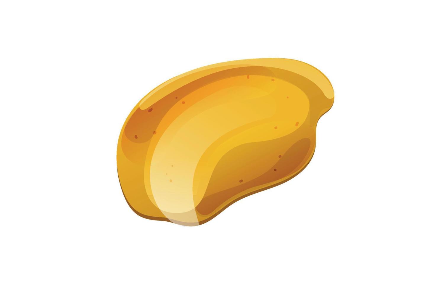 mancha amarilla mostaza. Crema de salsa de miel dijon. diseño vectorial en estilo de dibujos animados para la marca de alimentos. vector