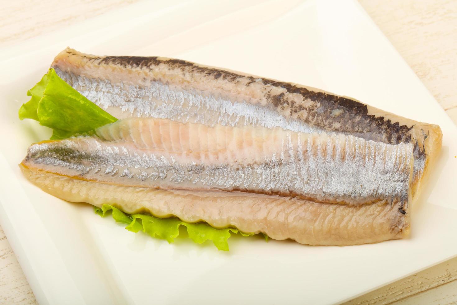 Herring fillet dish photo