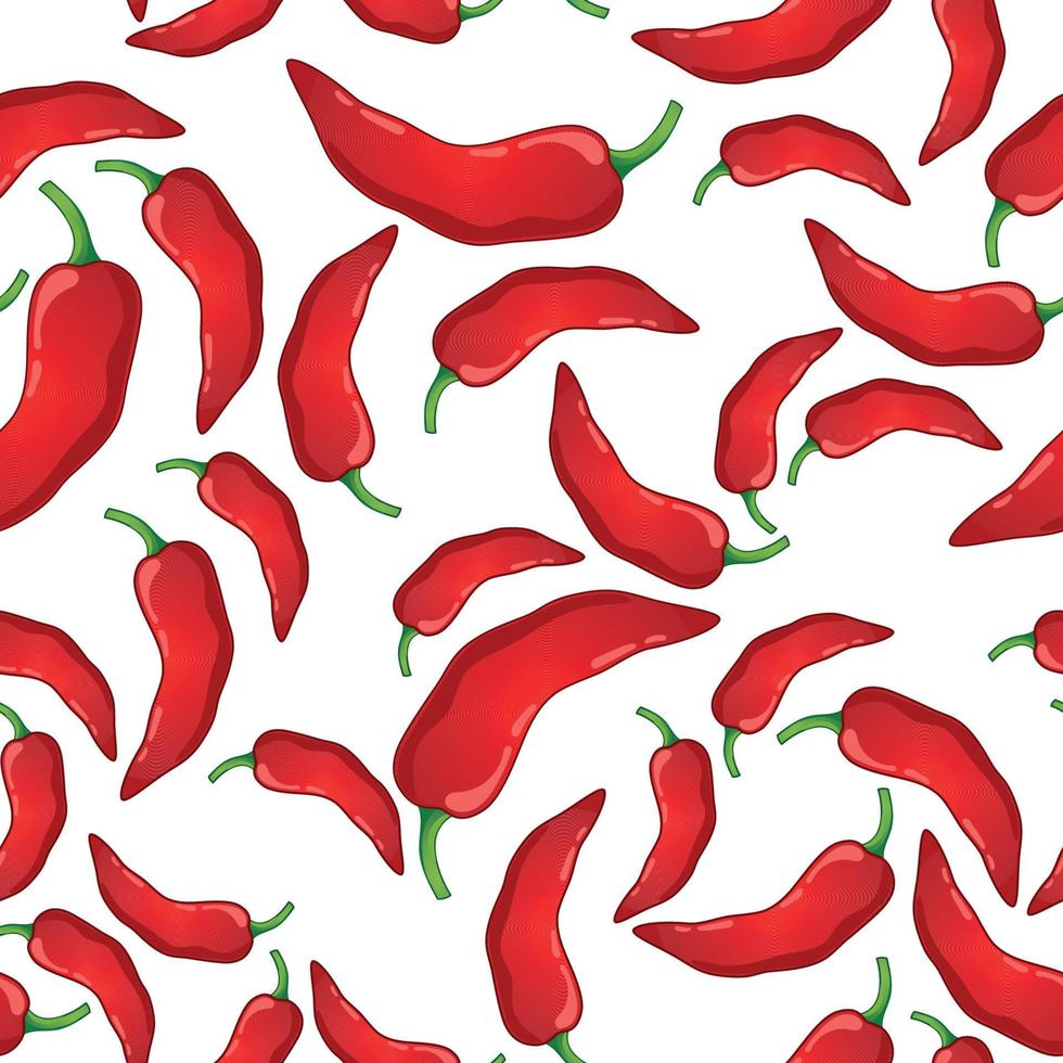 Pepper vector seamless pattern.