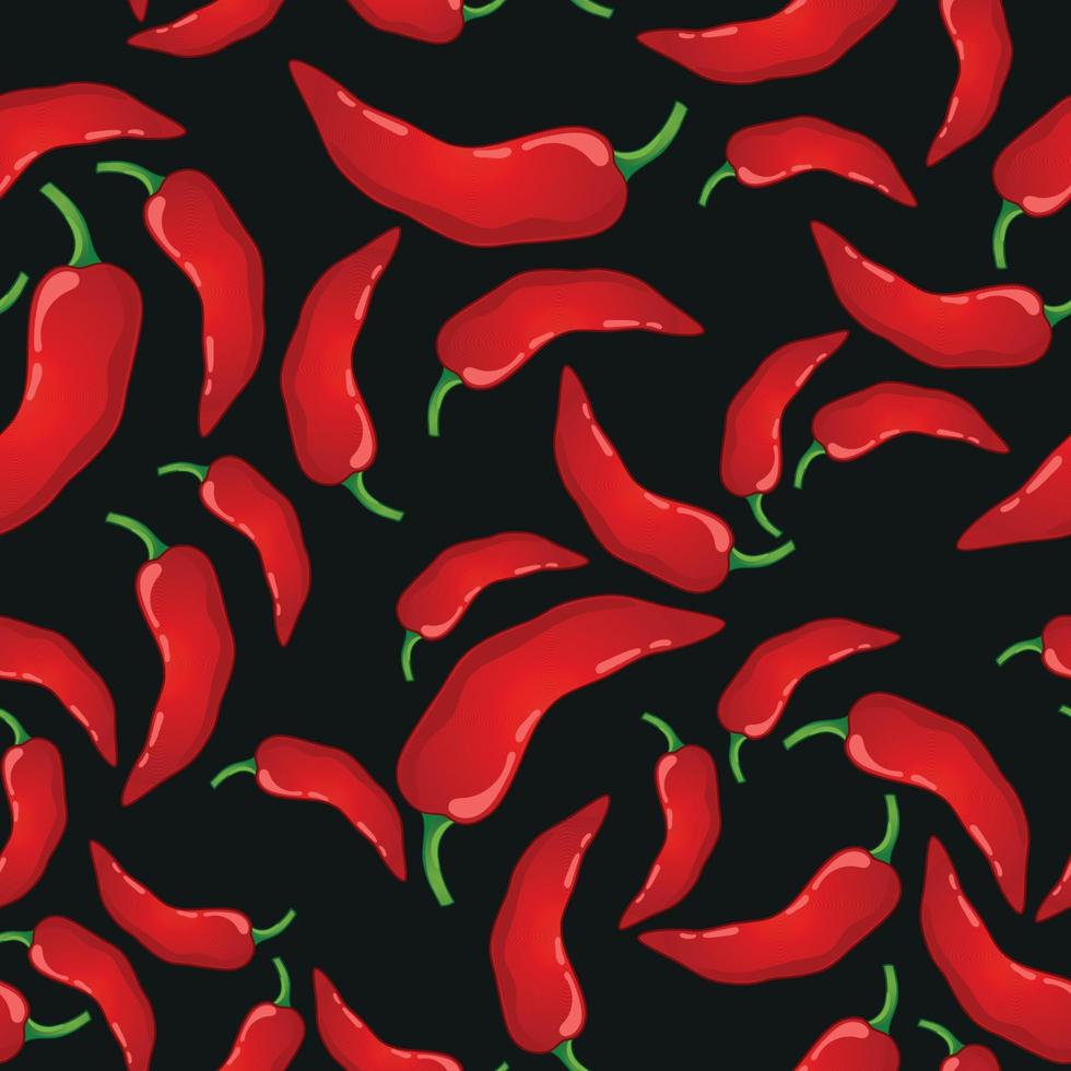 Pepper vector seamless pattern.