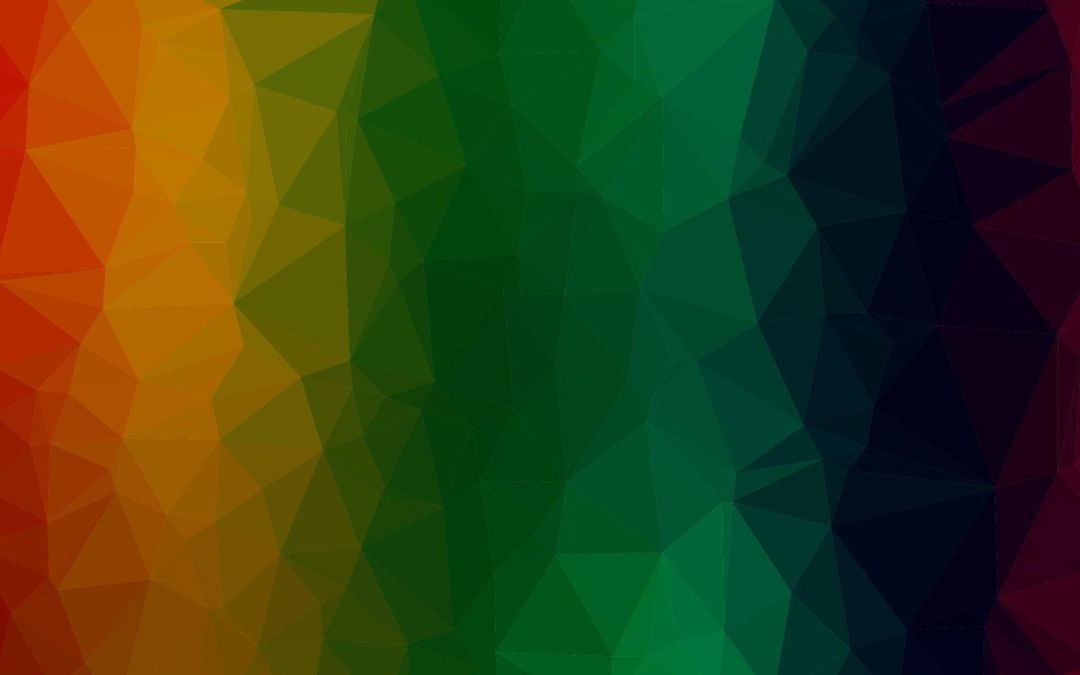 multicolor oscuro, diseño de baja poli del vector del arco iris.
