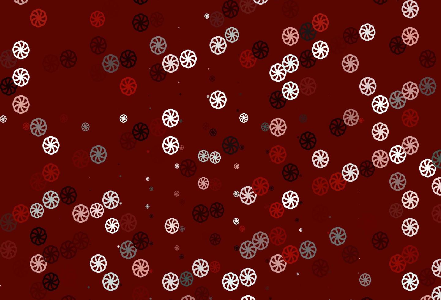 Light Red vector texture with colored snowflakes.