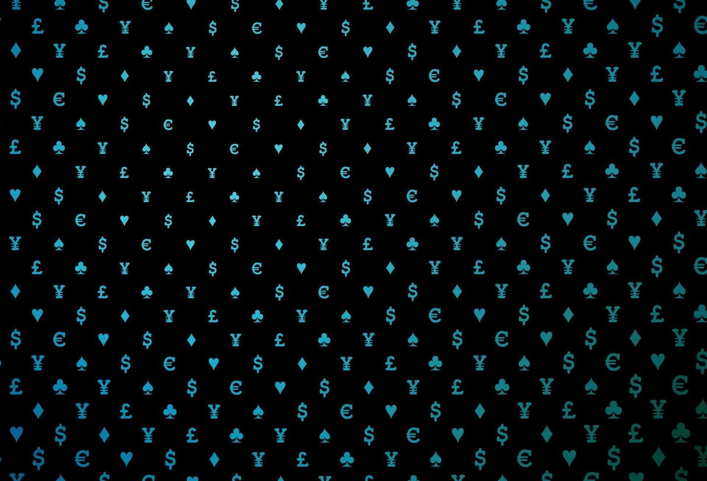 Dark blue vector pattern with symbol of cards.