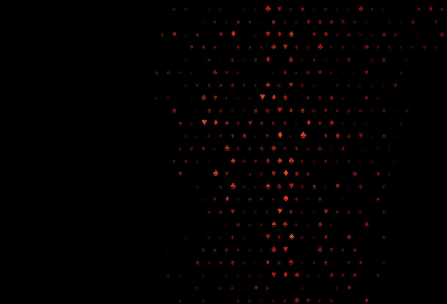Dark orange vector pattern with symbol of cards.