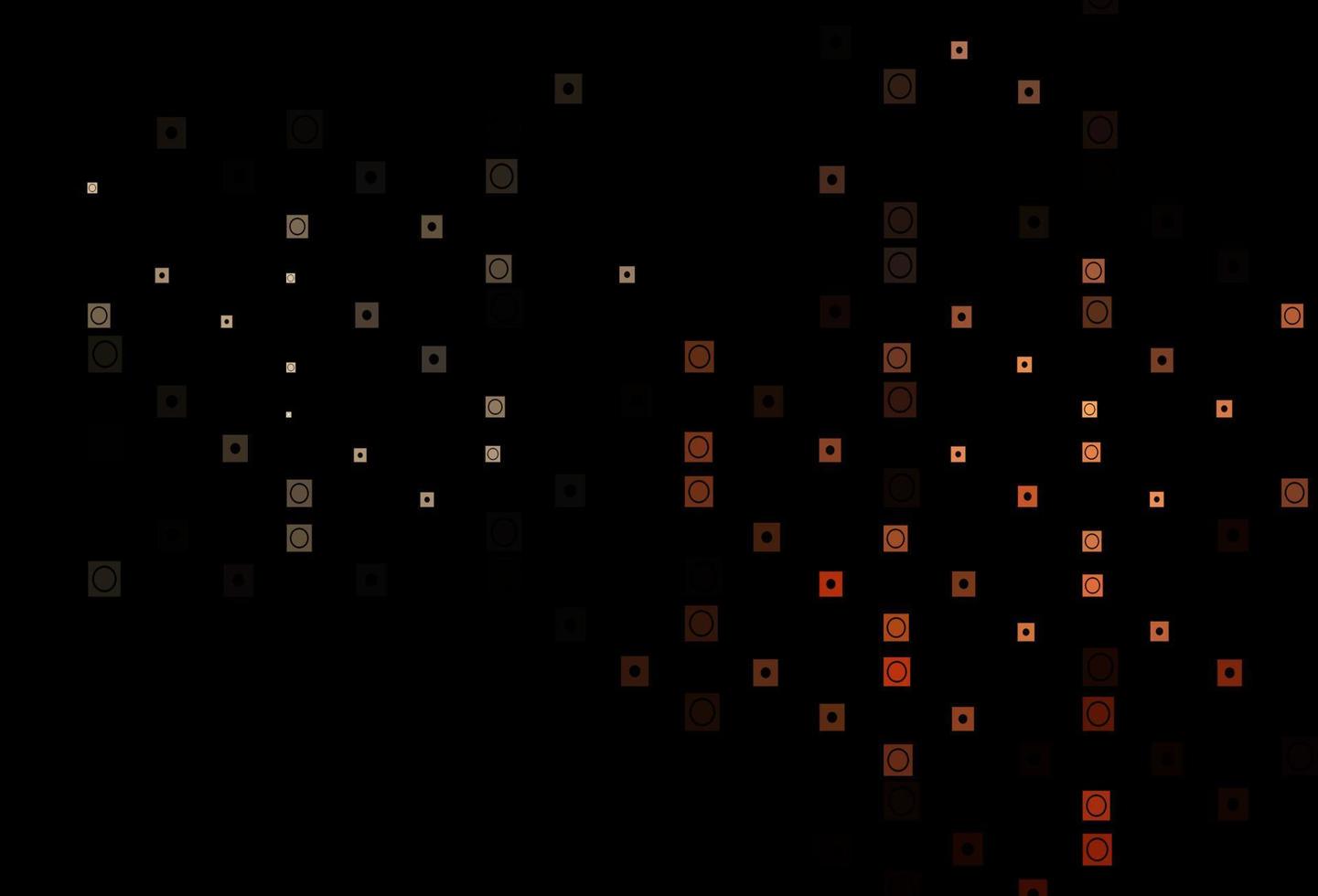 Dark Red vector backdrop with circles, squares.