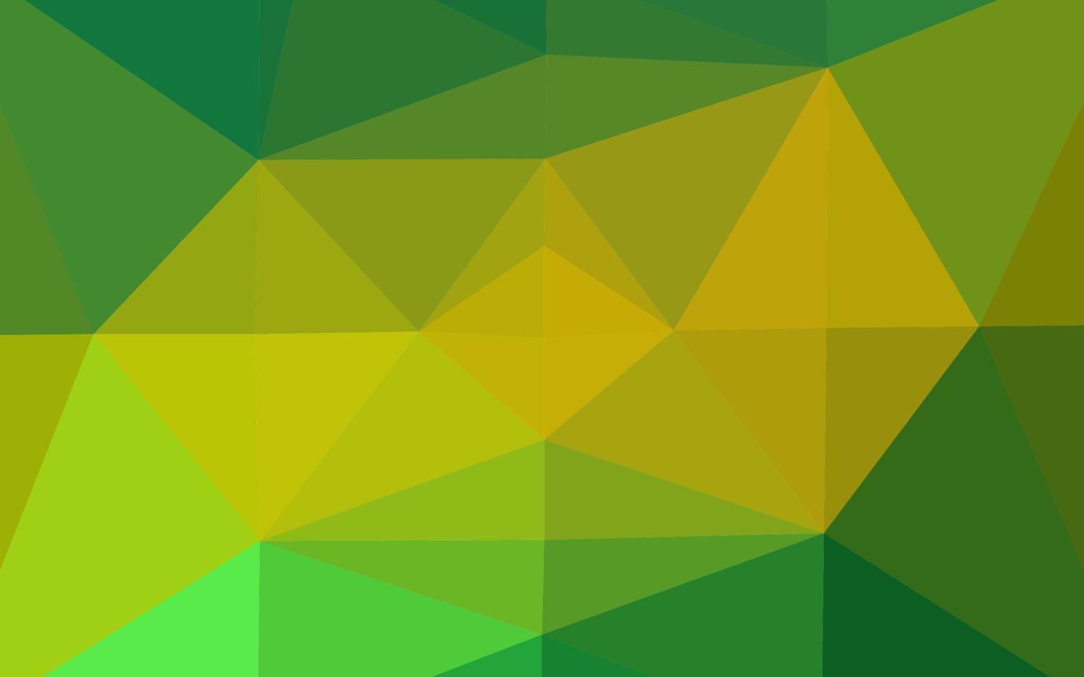 Light Green, Yellow vector shining triangular background.