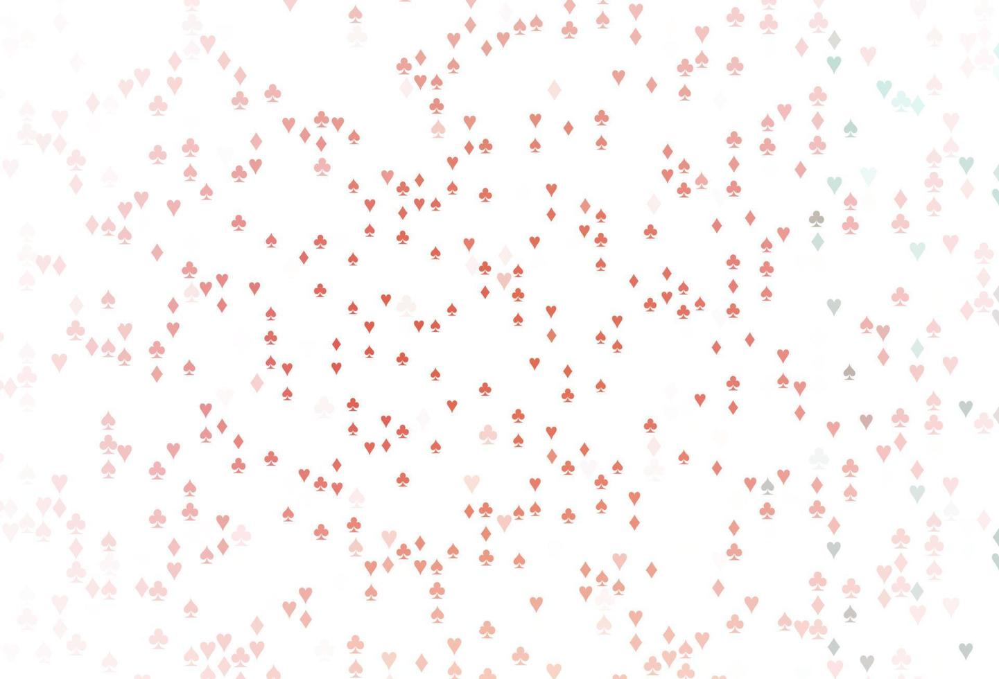 Light Red vector template with poker symbols.