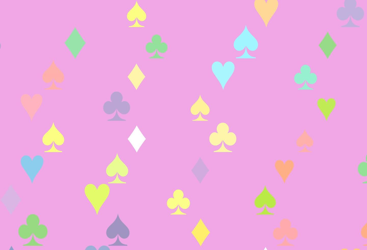 Light Multicolor, Rainbow vector texture with playing cards.