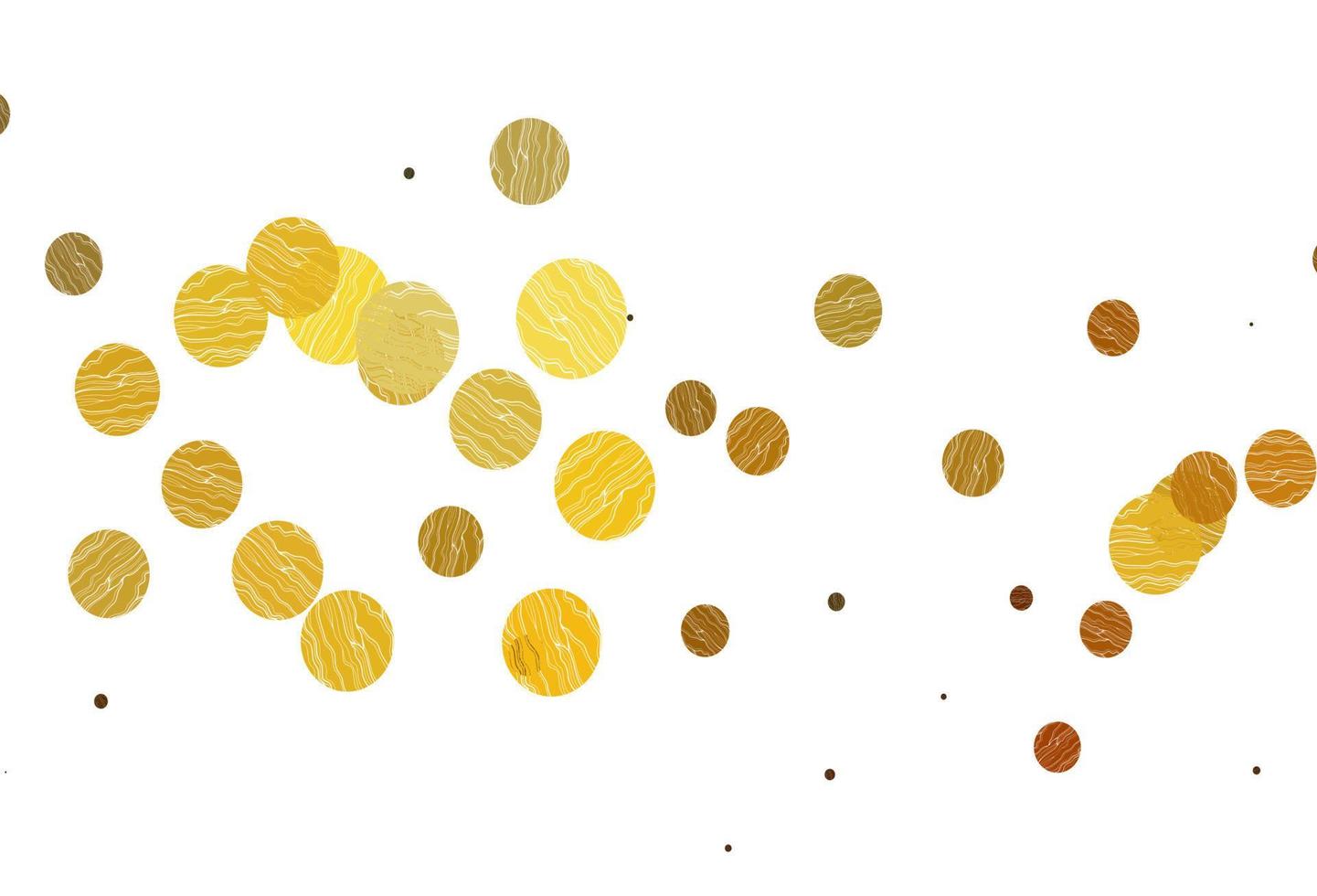 Light yellow, orange vector texture with disks.