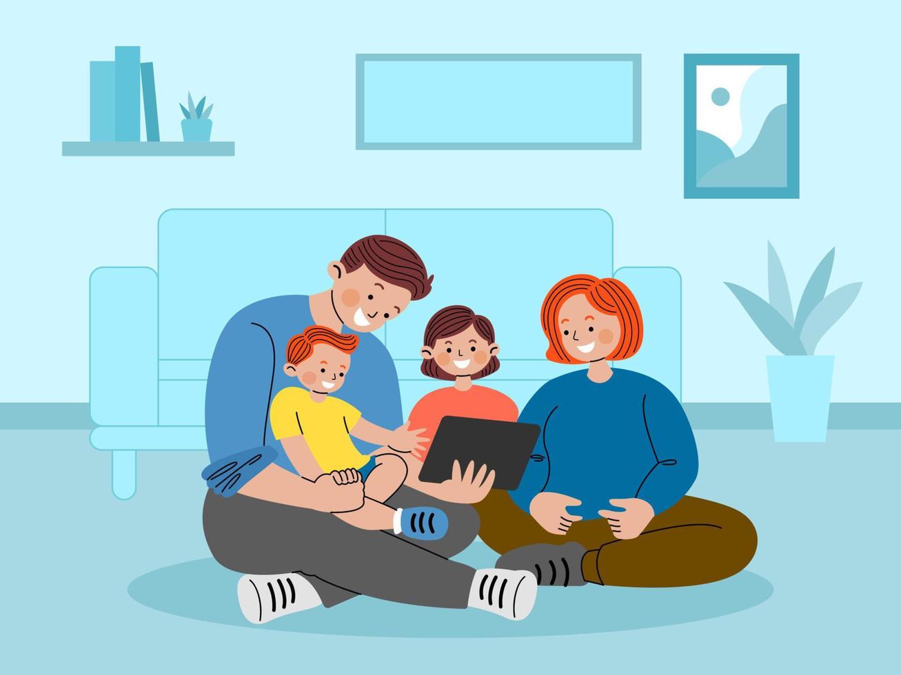 Self Care Activities by Having Family Time vector