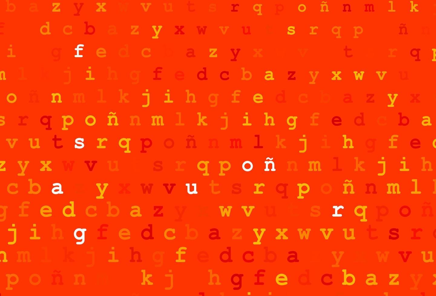 Light orange vector pattern with ABC symbols.