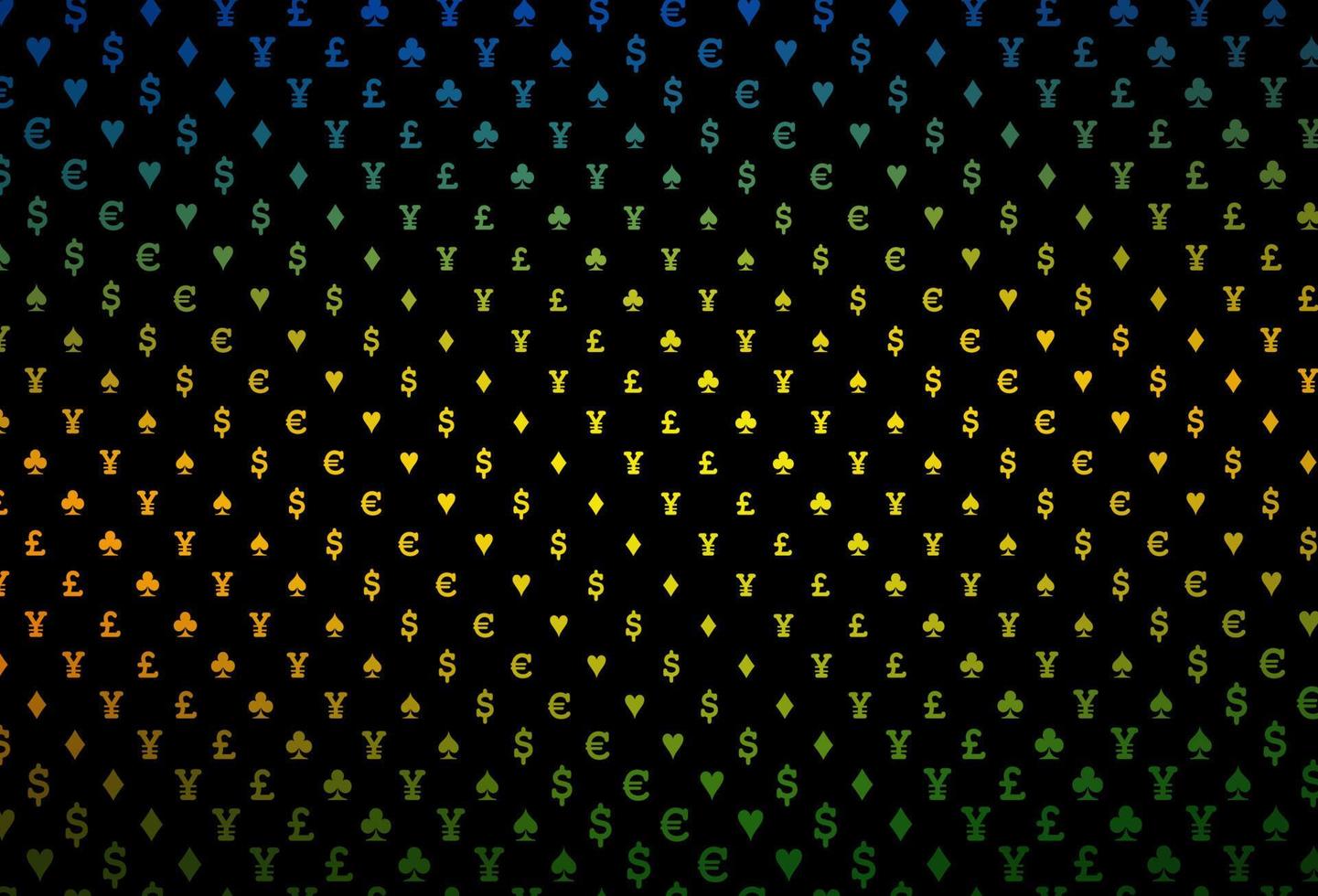 Dark yellow, orange vector pattern with symbol of cards.
