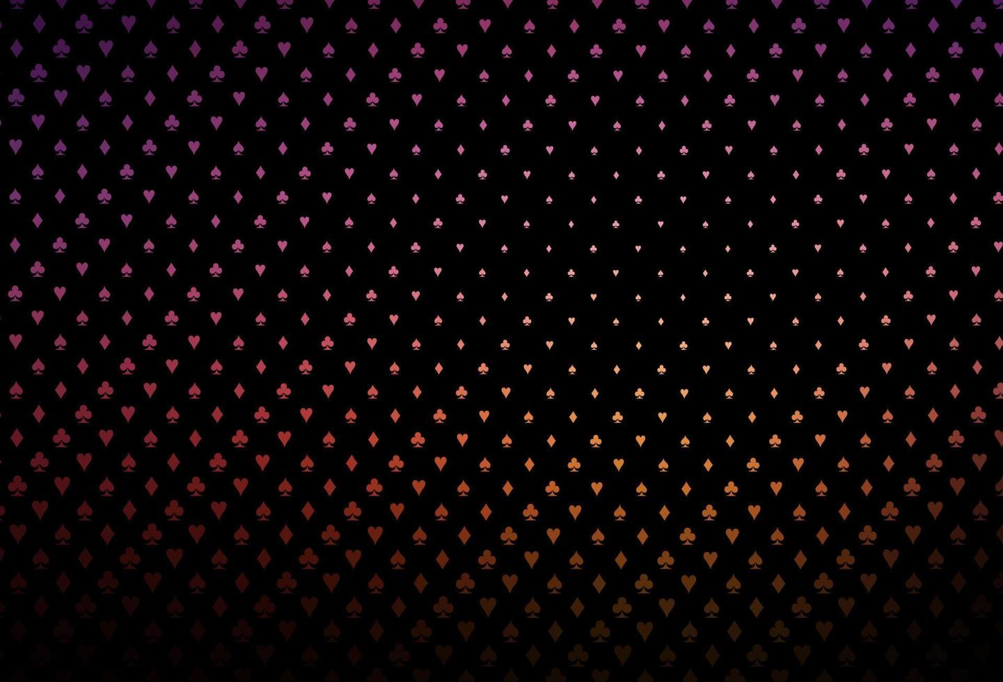Dark red, yellow vector pattern with symbol of cards.