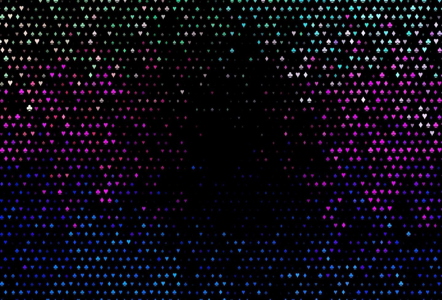 Dark multicolor, rainbow vector cover with symbols of gamble.