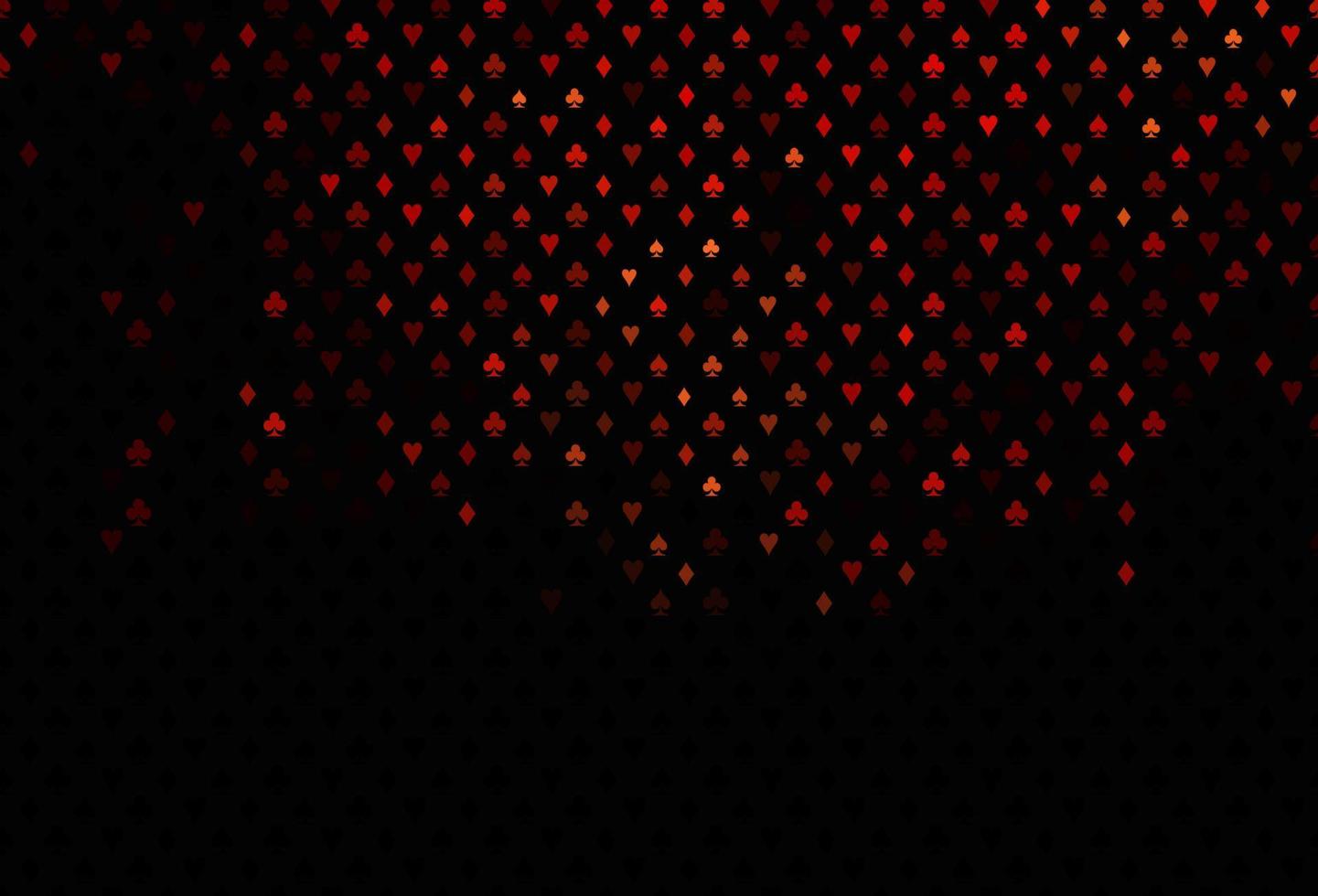 Dark red vector texture with playing cards.