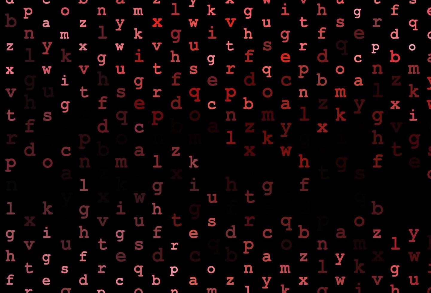 plantilla de vector rojo oscuro con letras aisladas.