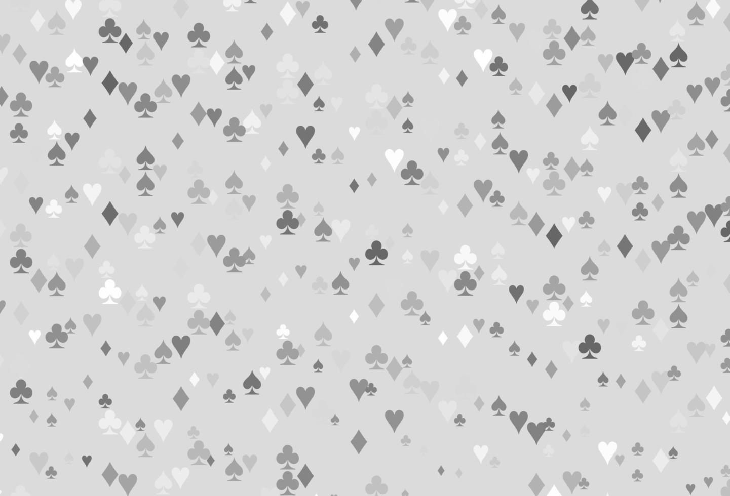 Light Silver, Gray vector pattern with symbol of cards.
