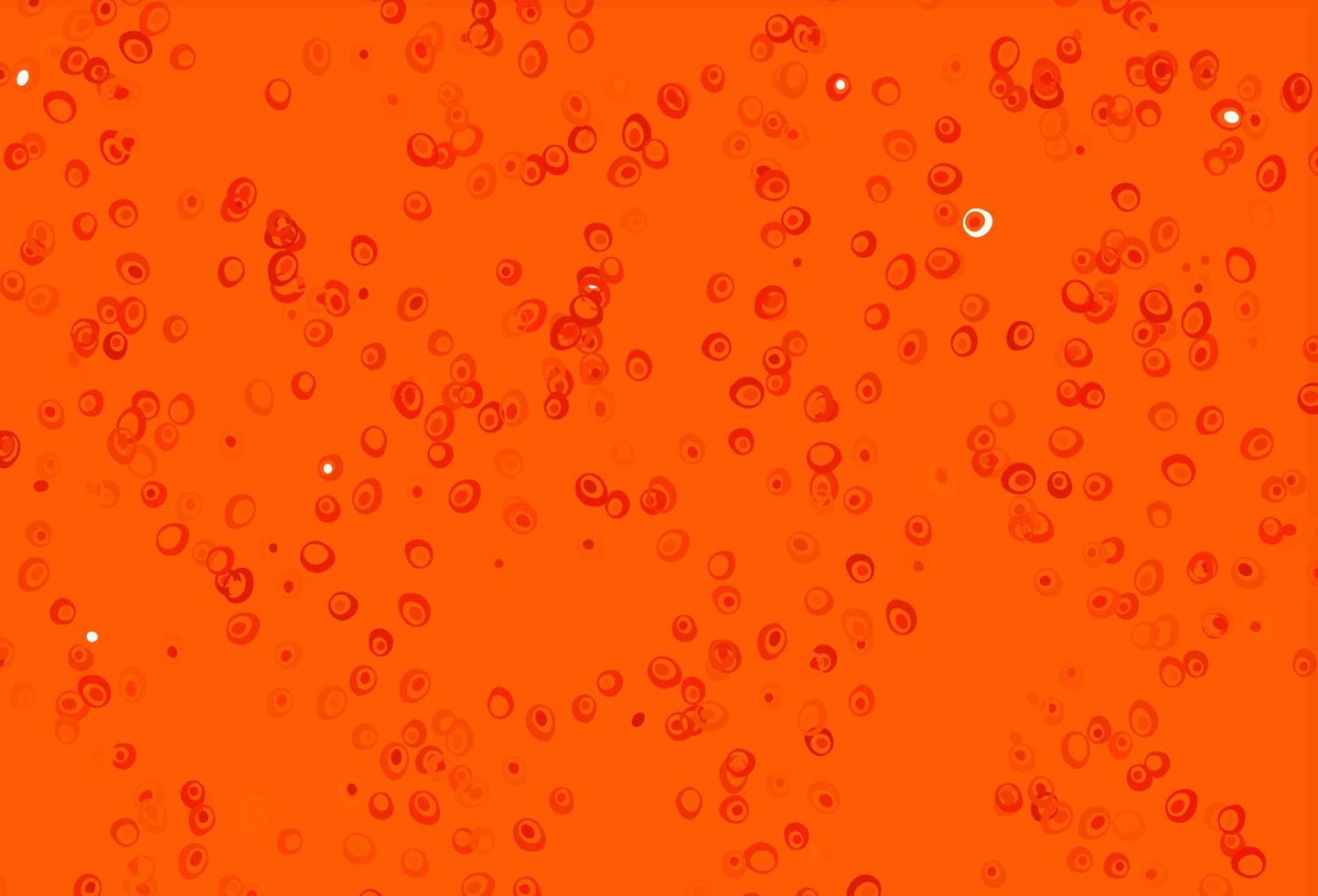 plantilla de vector naranja claro con círculos.