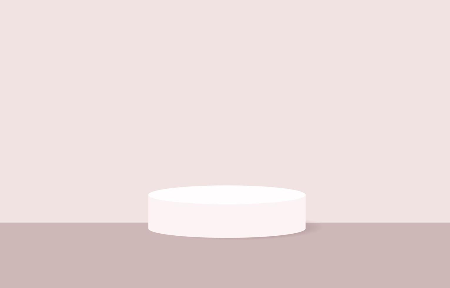 white realistic 3d cylinder pedestal podium with pastel backdrop. Abstract vector rendering geometric platform. Product display presentation. minimal scene.