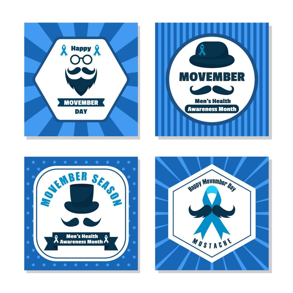 Movember Social Media Post vector