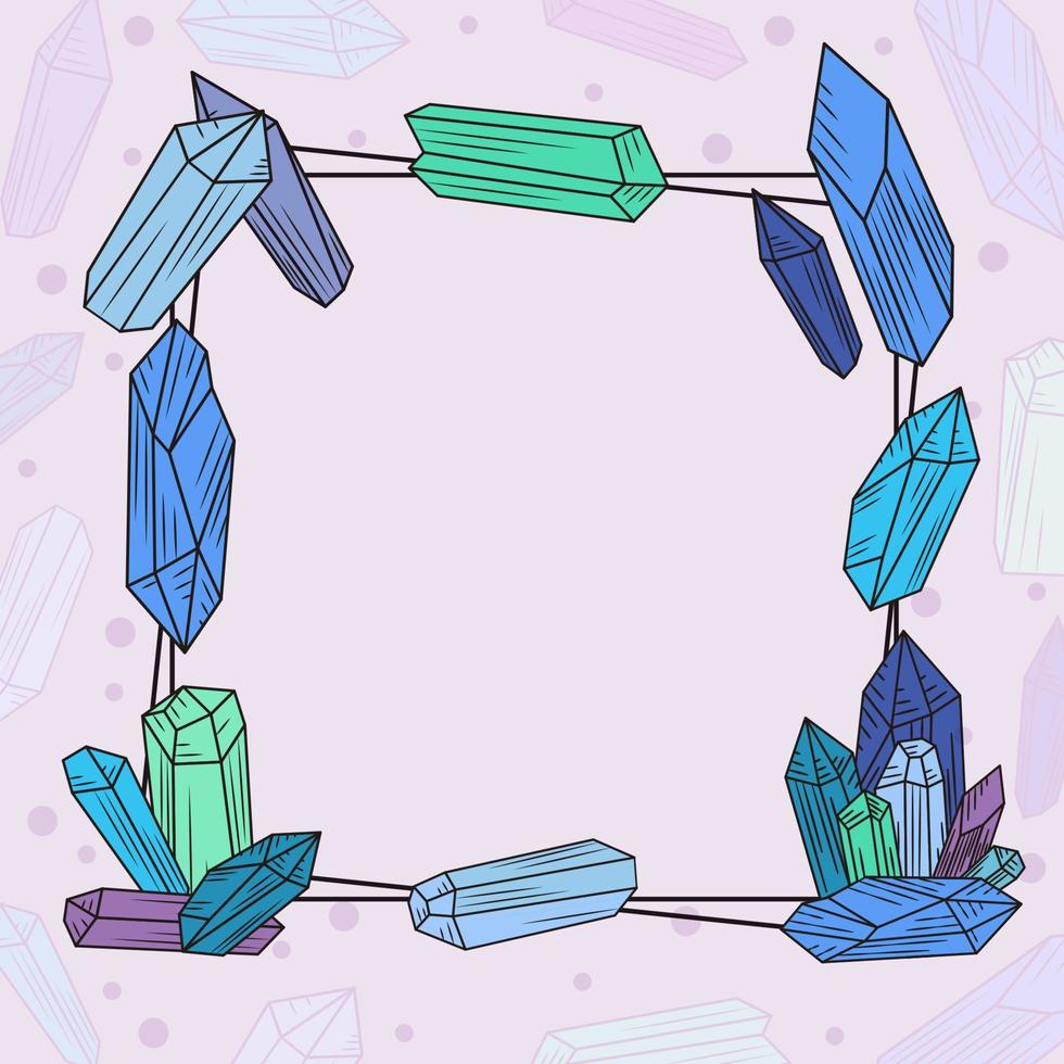 Gemstones Hand Drawn Background vector