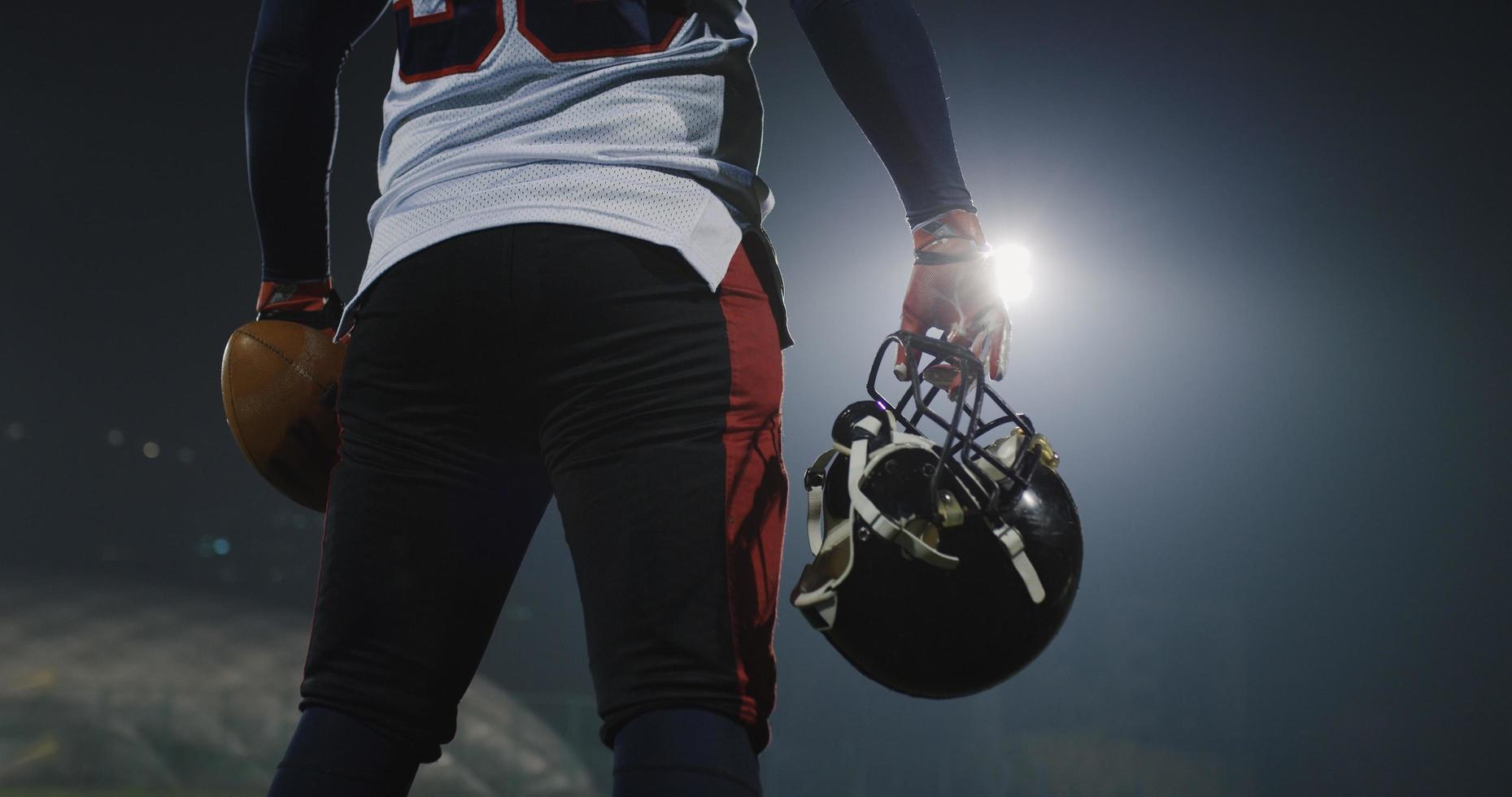 Portrait Of Focused American Football Player photo