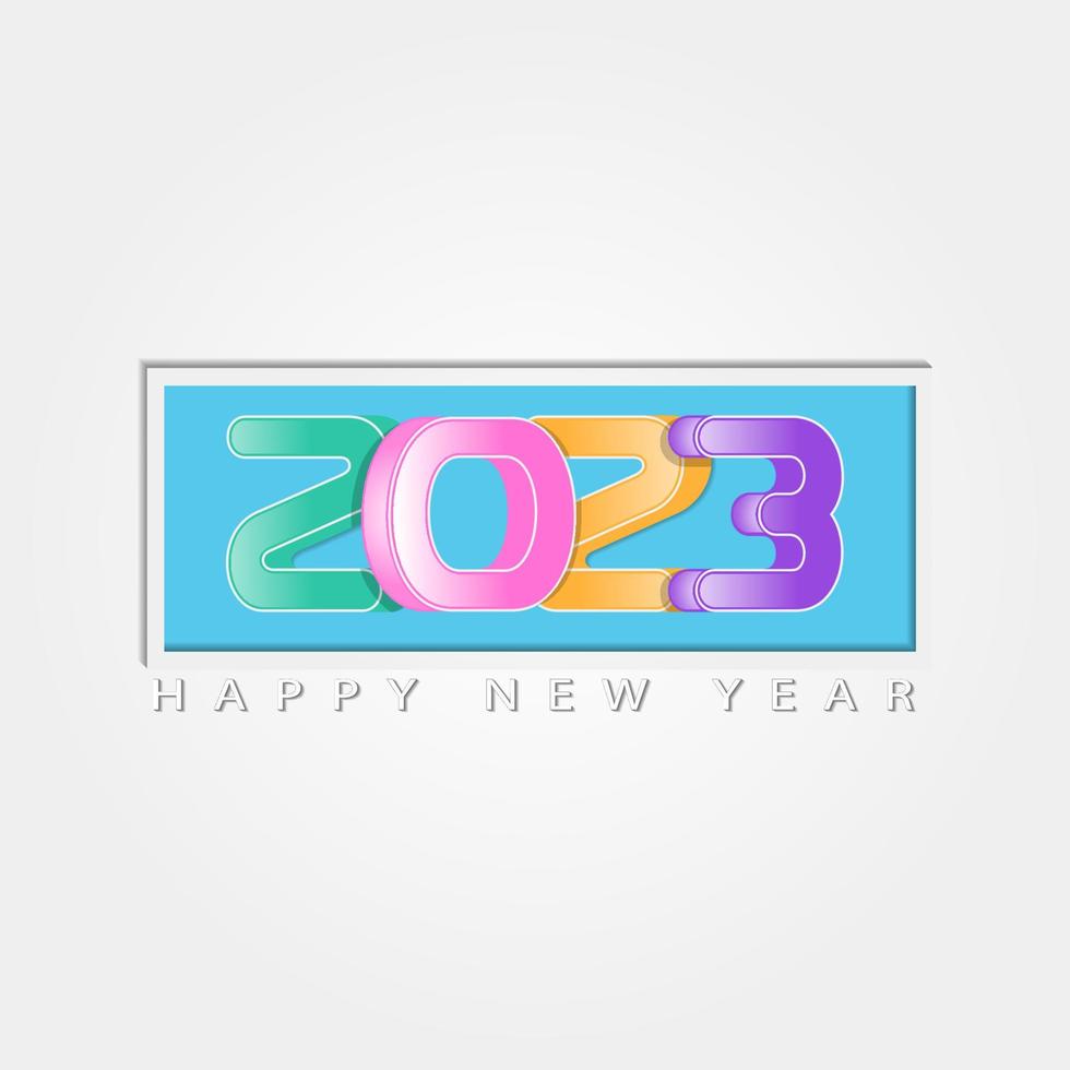 Happy new year 2023 vector