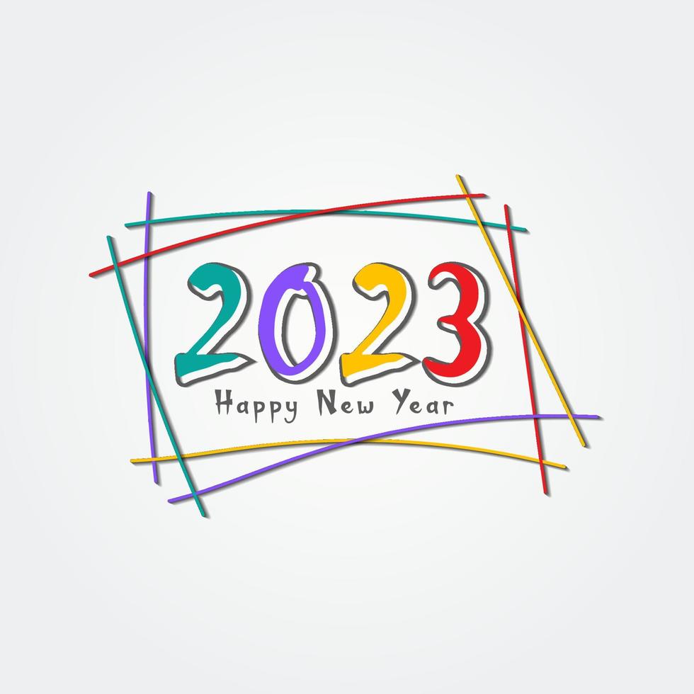 Happy new year 2023 vector