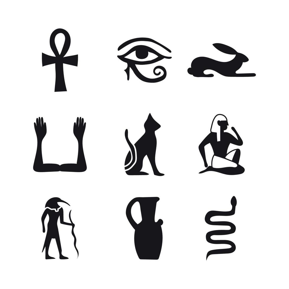 Egyptian Black Icons vector