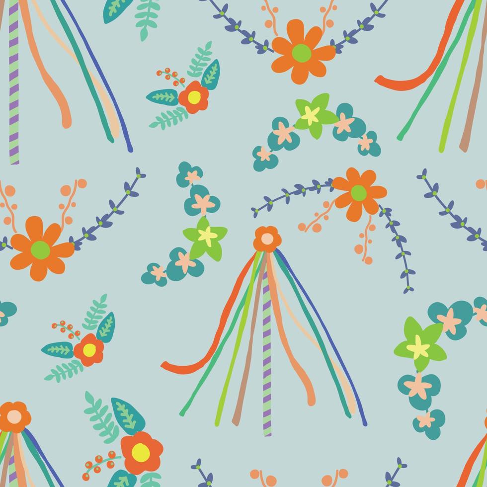 Maypole Seamless Pattern vector