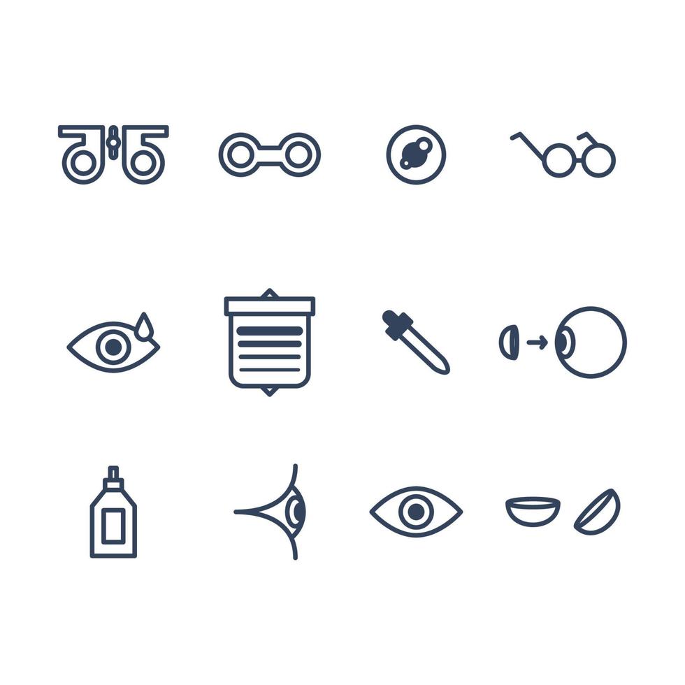 Eye Related Icons vector