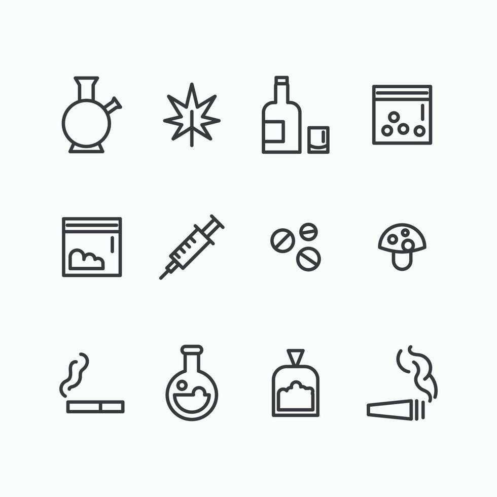 Things You Should Avoid Icons vector