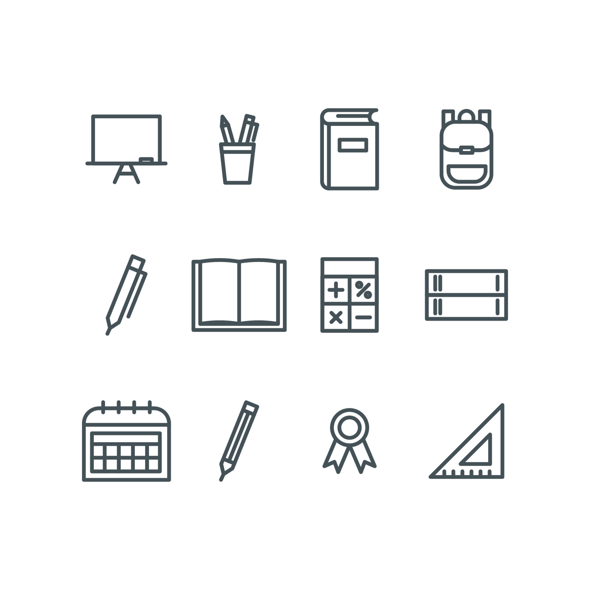 Outlined Office Elements Icons 12719362 Vector Art at Vecteezy